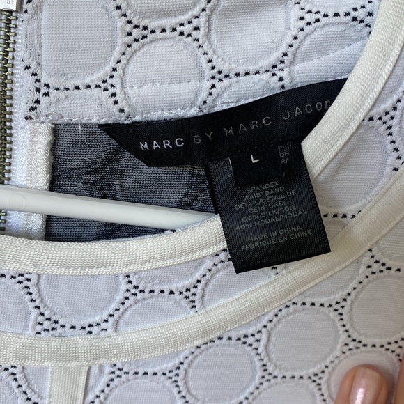 MARC BY MARC JACOBS  Leyna Dotty Ponte Dress White - Picture 5 of 9